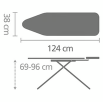 brabantia lyginimo lenta b 124x38 cm - Lyginimo lenta Brabantia Soothing Sea, mėlyna sp./žalia sp., 124 x 38 cm - 2 nuotrauka