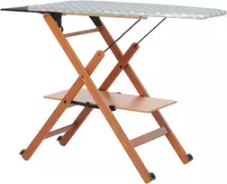 Foppapedretti medinė reguliuojama lyginimo lenta, riešutmedžio spalva, 150 x 50 cm