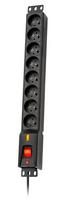itampos stabilizatorius - Lestar Rack Surge Protector 8 Outlet Black 3 m - 2 nuotrauka