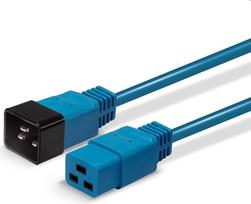 250v maitinimo laidas - Lindy IEC-Netzverlängerung C19 auf C20 blau 3m extern bulk - 2 nuotrauka