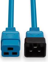 250v maitinimo laidas - Lindy IEC-Netzverlängerung C19 auf C20 blau 3m extern bulk - 3 nuotrauka