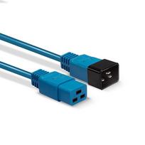 250v maitinimo laidas - Lindy IEC-Netzverlängerung C19 auf C20 blau 3m extern bulk - 4 nuotrauka