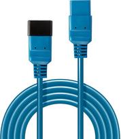 250v maitinimo laidas - Lindy IEC-Netzverlängerung C19 auf C20 blau 3m extern bulk - 5 nuotrauka