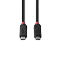 usb type c laidas 2 m - CABLE USB4 240W TYPE C 1M/BLACK LINE 37001 LINDY - 3 nuotrauka
