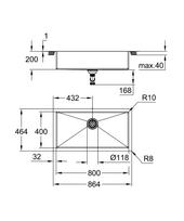virtuvine kriaukle plautuve - Nerūdijančio plieno plautuvė Grohe K700, 31580SD0 - 2 nuotrauka