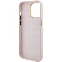15 pro silicone case - Guess "Silicone Logo Strass 4G iPhone 15 Pro Max" Pink - 3 nuotrauka