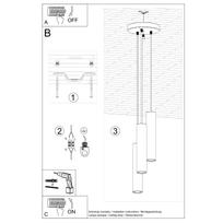 led sviestuvas 10w - Sollux Lagos, GU10, 3 x 10 W, raudona ochra - 2 nuotrauka
