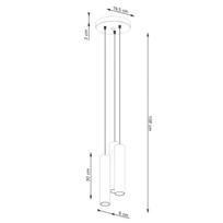 led sviestuvas 10w - Sollux Lagos, GU10, 3 x 10 W, raudona ochra - 3 nuotrauka