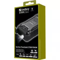 power bank 65w - Sandberg Survivor 27000 PD65W - 2 nuotrauka