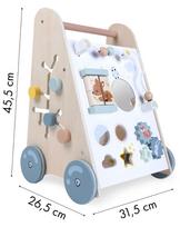 medinis stumdukas - EcoToys Medinis Stumdukas - Vaikštynė, Balta/Žydra (White/Blue) - 2 nuotrauka