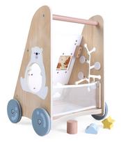 medinis stumdukas - EcoToys Medinis Stumdukas - Vaikštynė, Balta/Žydra (White/Blue) - 4 nuotrauka