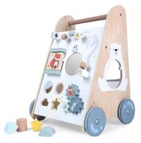 medinis stumdukas - EcoToys Medinis Stumdukas - Vaikštynė, Balta/Žydra (White/Blue) - 5 nuotrauka