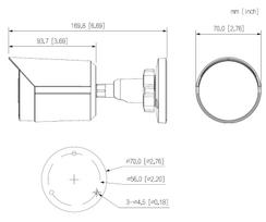 kamera ip67 - NET CAMERA 6MP BULLET/IPC-HFW2649S-S-IL-0280B DAHUA - 3 nuotrauka