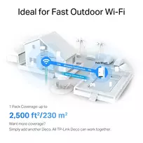 tp link - TP-Link Deco X50-Outdoor (1 pak.) Balta (White) - 4 nuotrauka