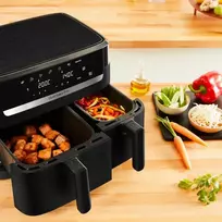 gruzdintuves - Tefal EY901N10 Dual Easy Fry Essential Juodas (Black) - 5 nuotrauka