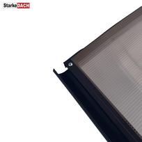 stogelis starkedach - STARKEDACH RODEO, matmenys 6 x 1500 x 700 x 200 mm, lenktas, grafito spalvos, bronzinis pol - 3 nuotrauka
