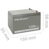 agm akumuliatoriai 12v - Qoltec 53049 - 4 nuotrauka