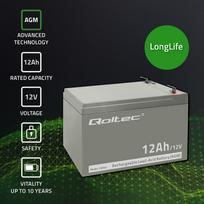 agm akumuliatoriai 12v - Qoltec 53049 - 8 nuotrauka