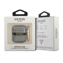 airpods 2 - Guess TPU Printed Stripe Case for Airpods 1/ 2 Black - 2 nuotrauka