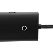 usb a sakotuvas - USB-A 4 prievadų 25cm, juodas - 4 nuotrauka