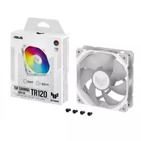 argb fan pack - ASUS TUF GAMING TR120 ARGB White 120 mm Case Fan - 2 nuotrauka