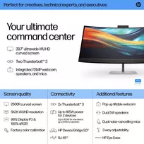 curved monitorius - HP Series 7 Pro 740pm 39.7", IPS, 5K2K, 60Hz - 2 nuotrauka