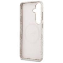 guess pu leather 4g - Guess PU Leather 4G Strass Logo Gold Frame Magnetic dėklas skirtas Samsung Galaxy S26 rožinės spalvos - 3 nuotrauka