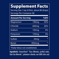 kapsule - TRACE MINERALS ConcenTrace 40,000 Volts, elektrolitų koncentratas su magniu ir kaliu, 237 ml - 2 nuotrauka