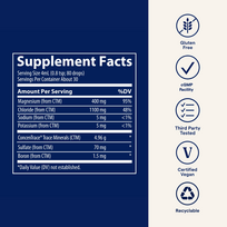kapsule - TRACE MINERALS ConcenTrace 40,000 Volts, elektrolitų koncentratas su magniu ir kaliu, 237 ml - 3 nuotrauka