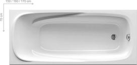 vonia 160x70 ravak - Vonia Ravak Vanda II, 160x70 cm, balta (White) - 2 nuotrauka