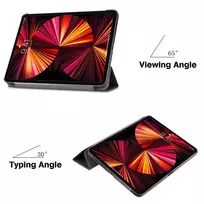 galaxy tab s7 plus - iLike "Tri-Fold Eco-Leather Stand Case Samsung S8 Plus 12.4®® 2022" Black - 2 nuotrauka
