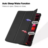 galaxy tab s7 plus - iLike "Tri-Fold Eco-Leather Stand Case Samsung S8 Plus 12.4®® 2022" Black - 4 nuotrauka