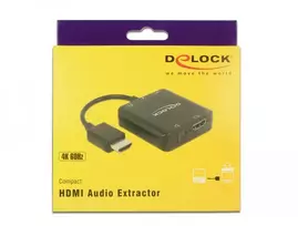 toslink kabelis - Delock HDMI Audito Extractor 4K 60 Hz Compact - 3 nuotrauka