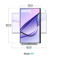 usb c monitorius - BenQ MA270S 27", 5K, IPS, 70Hz, sidabrinis (silver) - 7 nuotrauka