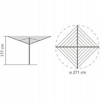 lauko dziovykle - Brabantia Essential 40 m Lauko skalbinių džiovykla Pilka (Grey) - 6 nuotrauka