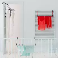 drabuziu dziovykle - Brabantia Door skalbinių džiovykla, Metalinė pilka (Metallic Grey) - 6 nuotrauka