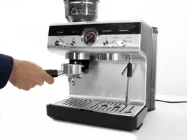 espresso machin - Krups Precision XP801T Juodas/Sidabrinis (Black/Silver) - 4 nuotrauka
