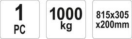 automobilio rampa - YATO ROAD CAR 1T / ONE PIECE / - 3 nuotrauka
