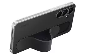 galaxy s25 deklas grip - Samsung Standing Grip Cover for Galaxy S25 FE Juodas (Black) - 6 nuotrauka
