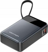 usb c 65w - Vention USB-C, 20000mAh 65W Juodas (Black) - 1 nuotrauka