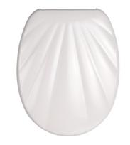 Klozeto dangtis RIDDER Shell, kriauklė, lėto nusileidimo, baltas, duroplastas, 02112101
