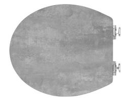 Klozeto dangtis RIDDER Cement, 45,7 x 37,8 cm, pilkas, lėtai nusileidžiantis, MDF, 02133107