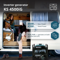inverterinis generatorius - Könner & Söhnen KS 4500iG, 4200W 230V - 9 nuotrauka