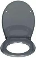 WENKO klozeto dangtis su sieniniu buferiu, 37 x 44,5 cm, pilka
