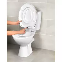 klozeto sedyne - Beldray LA037185EU7 antibakterinis šeimos klozeto dangtis, Baltas - 2 nuotrauka