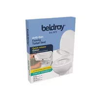 klozeto sedyne - Beldray LA037185EU7 antibakterinis šeimos klozeto dangtis, Baltas - 5 nuotrauka