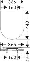 klozetas unitazas - Hansgrohe EluPura S - klozeto dangtis, su SoftClose, baltas 60197450 - 2 nuotrauka