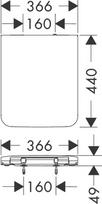 klozetas unitazas - Hansgrohe EluPura Q klozeto dangtis, baltas 60198450 - 2 nuotrauka