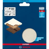 slifavimo diskas 125 mm - Šlifavimo tinklelis Bosch Expert M480, 180, 12.5 cm x 12.5 cm, 5 vnt. - 7 nuotrauka
