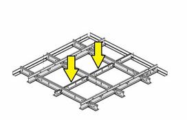 Skersinis profilis Knauf KCS 600x24 mm (DONN konstrukcija pakabinamoms luboms)